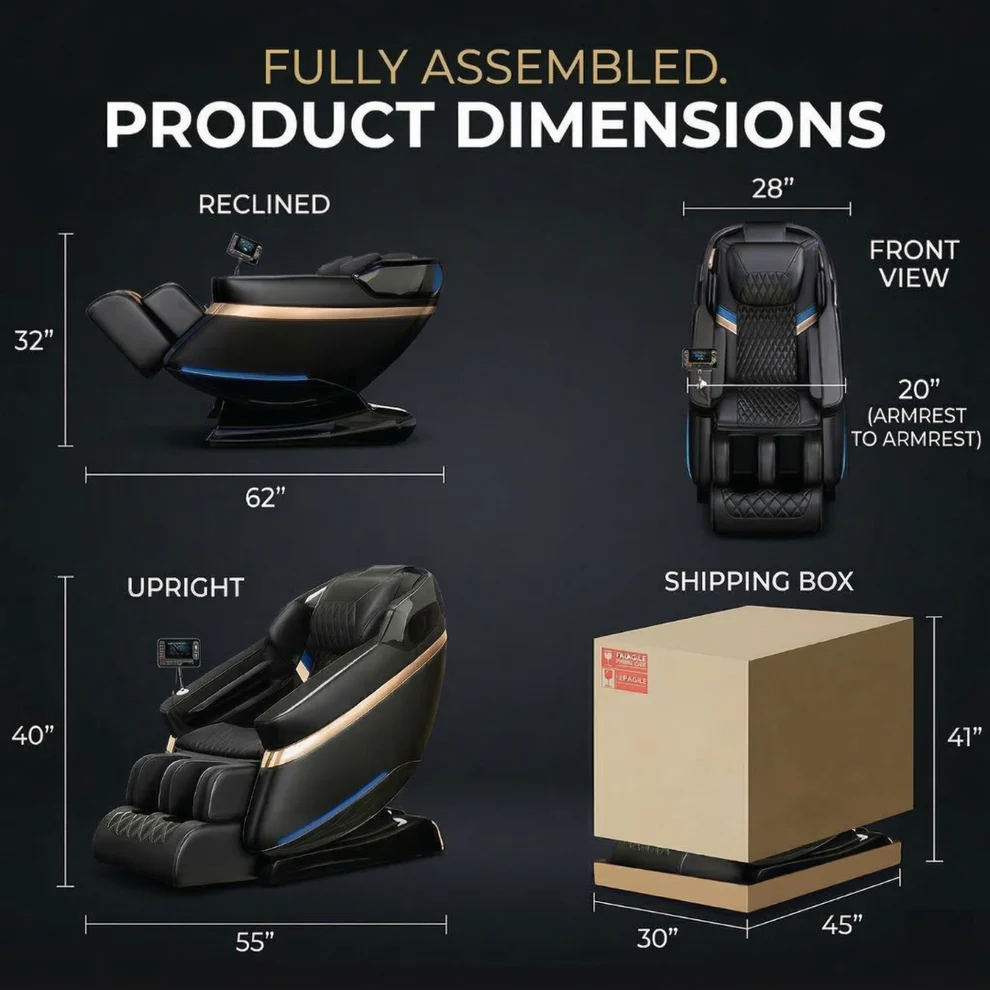 Bliss massage chair product dimensions Edmonton