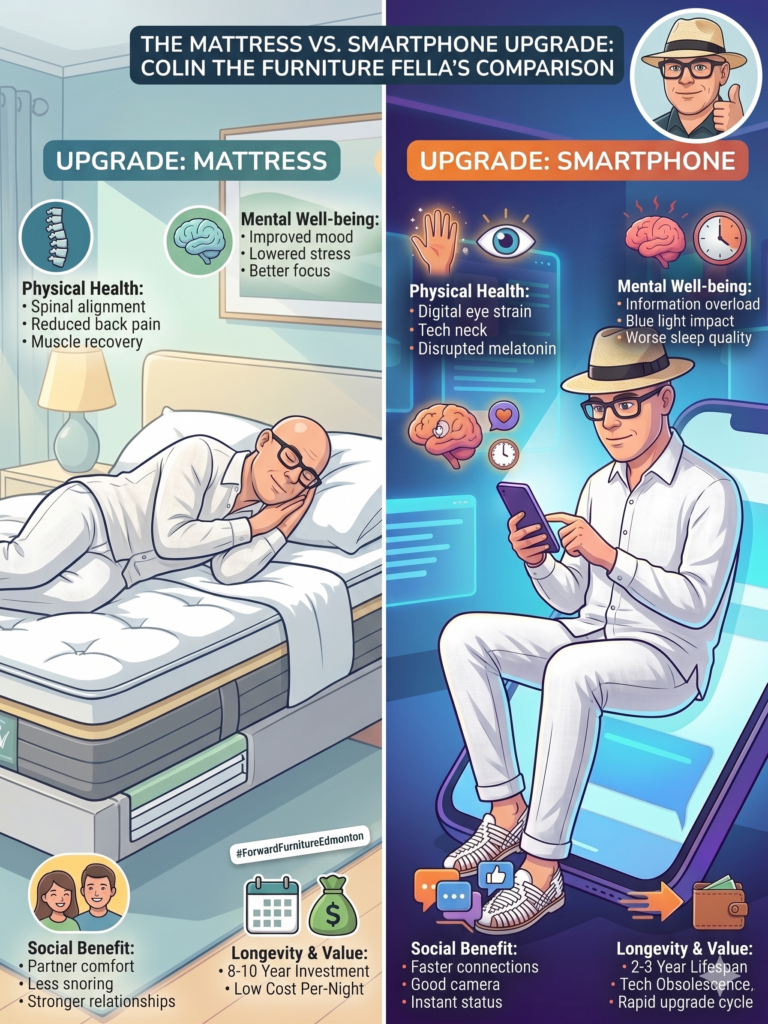 cell phone vs mattress upgrade benefits and cons. Edmonton mattresses