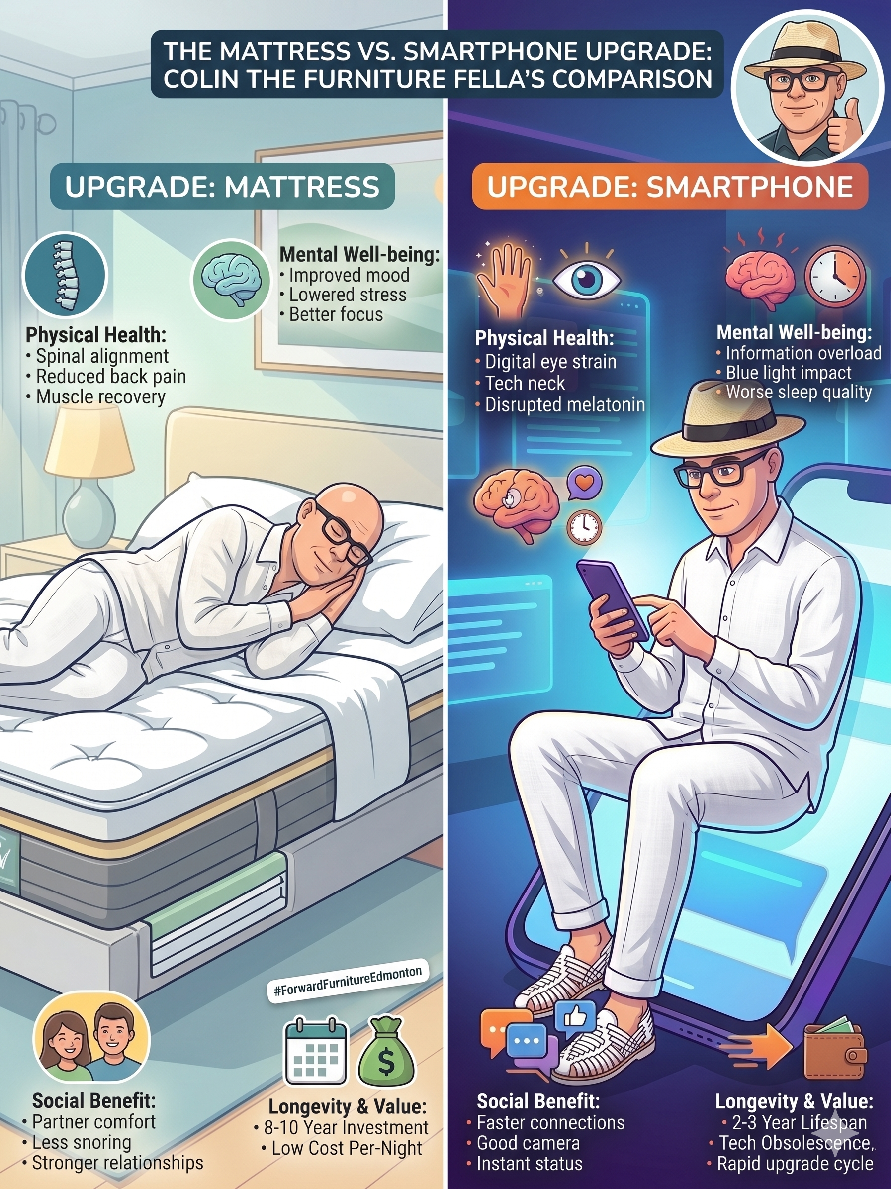 cell phone vs mattress upgrade benefits and cons. Edmonton mattresses