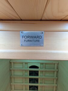 Haven Heat 1-person infrared sauna made of Canadian hemlock wood.